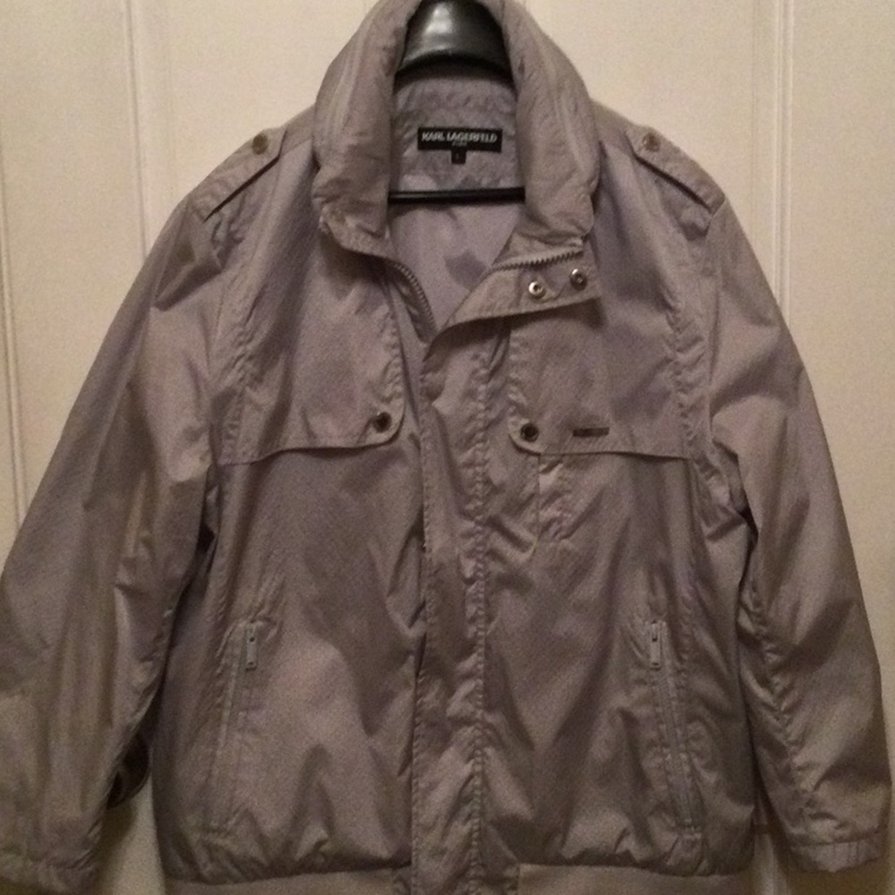 Karl Lagerfeld Light Gray Military Jacket